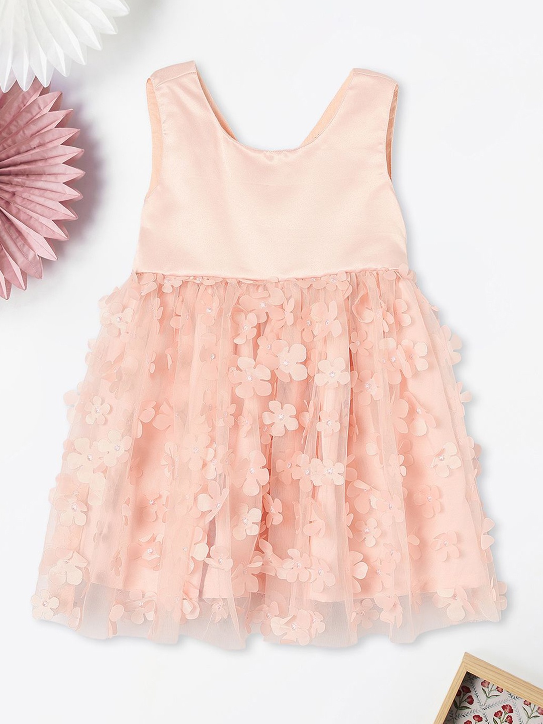 

max Floral Print Fit & Flare Dress, Pink