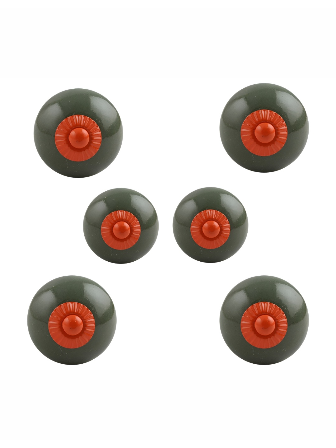 

Indianshelf 6-Pcs Green Ceramic Round Knobs