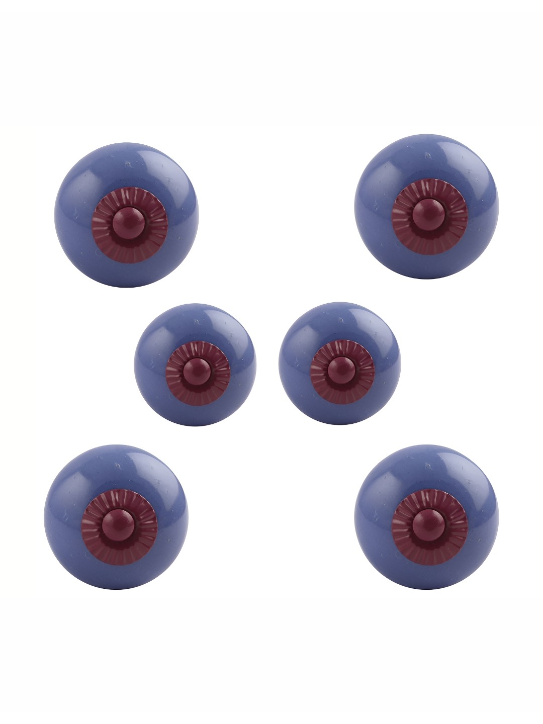 

Indianshelf 6-Pcs Green Round Ceramic Knobs, Blue