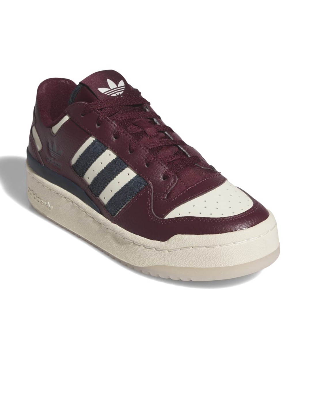 

ADIDAS Originals Women Striped Leather Sneakers, Maroon