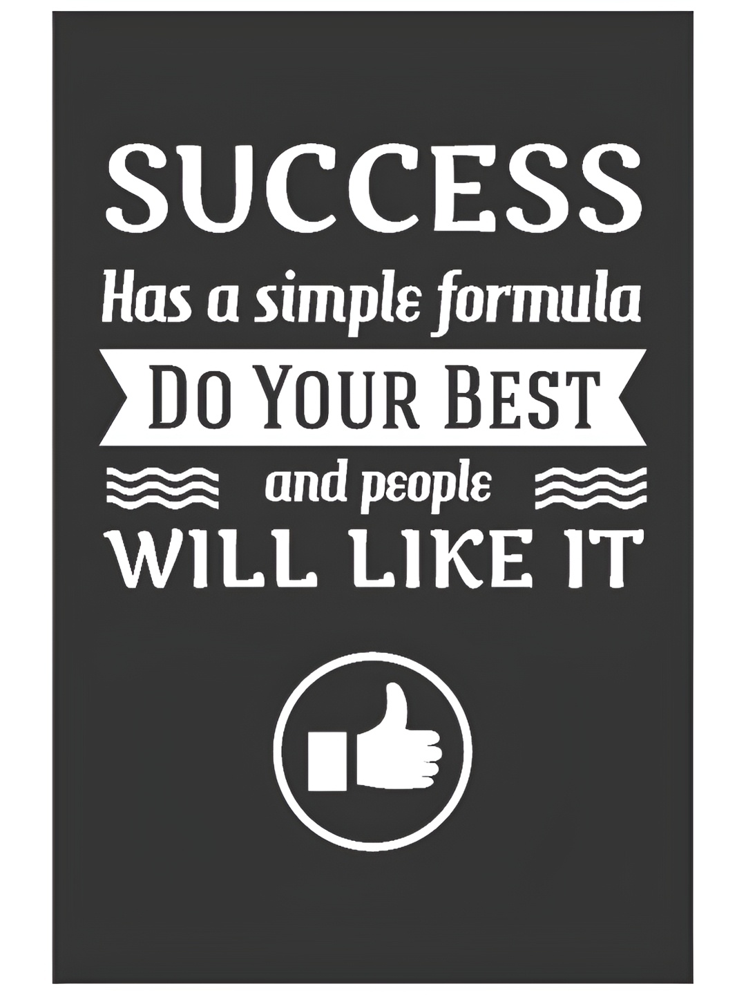 

Inephos Black & White Typography Printed Paper Wall Art