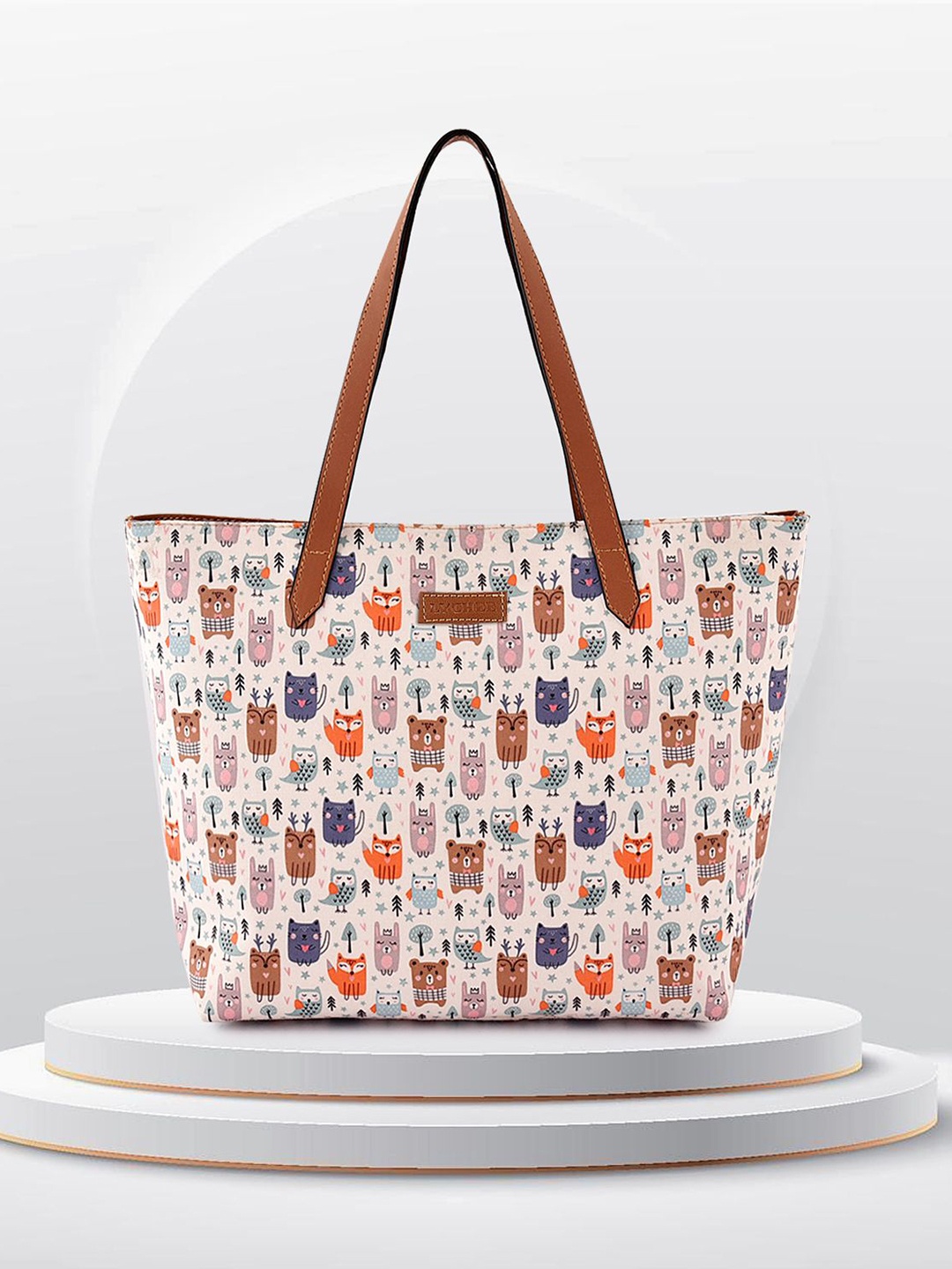

Lychee bags Oversized Structured Tote Bag with Tasselled, Multi
