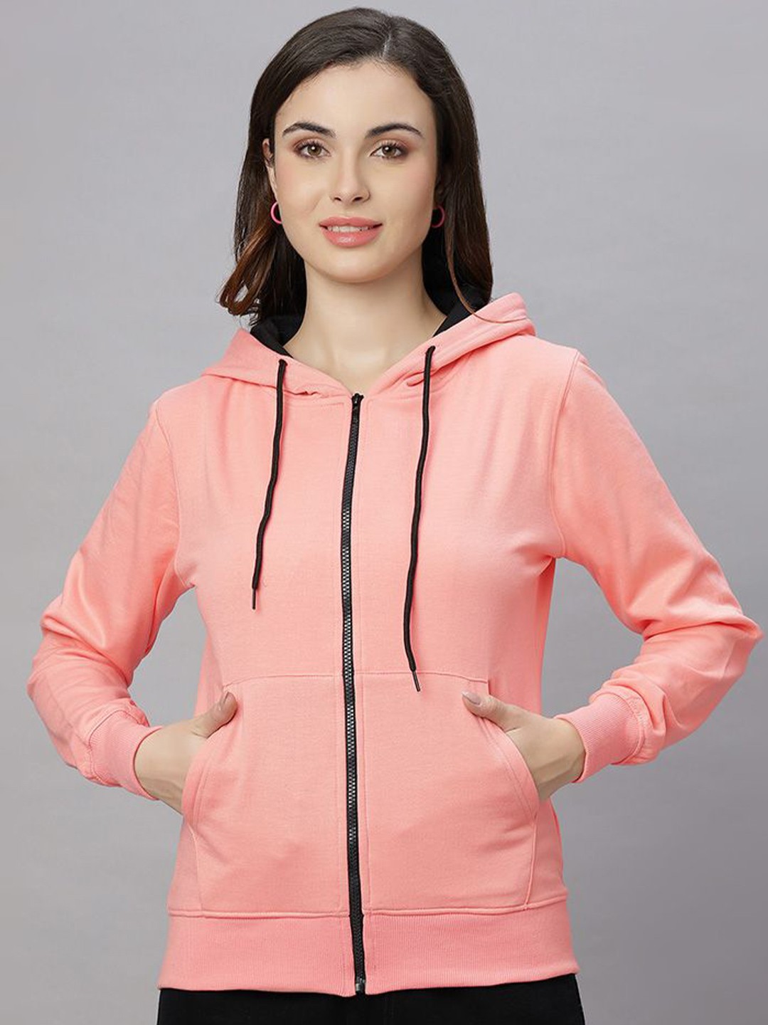 

Wear Your Opinion Women's Regular Zipper Hoodie Sweatshirt, Pink