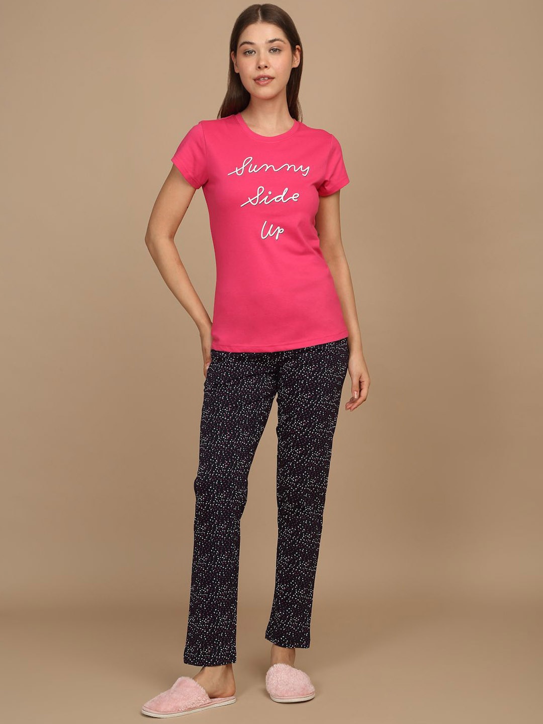 

Sweet Dreams Women Printed Night suit, Pink