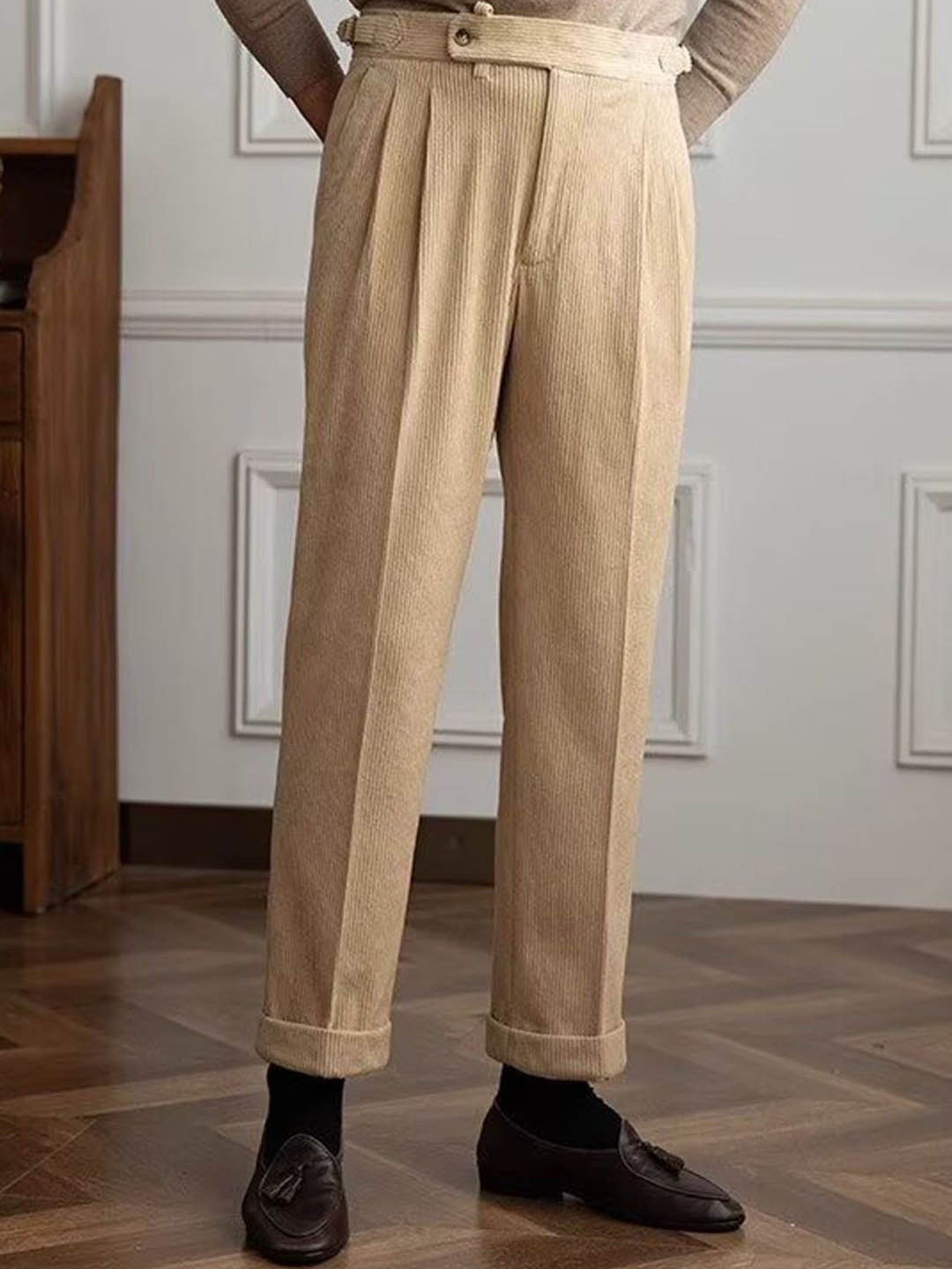 

StyleCast Men Pleated Trousers, Khaki