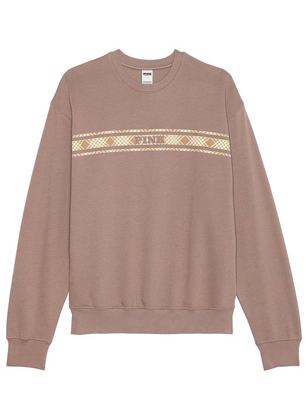 

Victoria's Secret Women Printed Round Neck Sweatshirt, Brown