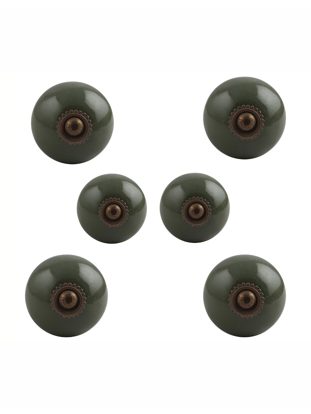 

Indianshelf Green 6 Pieces Round Ceramic Knobs