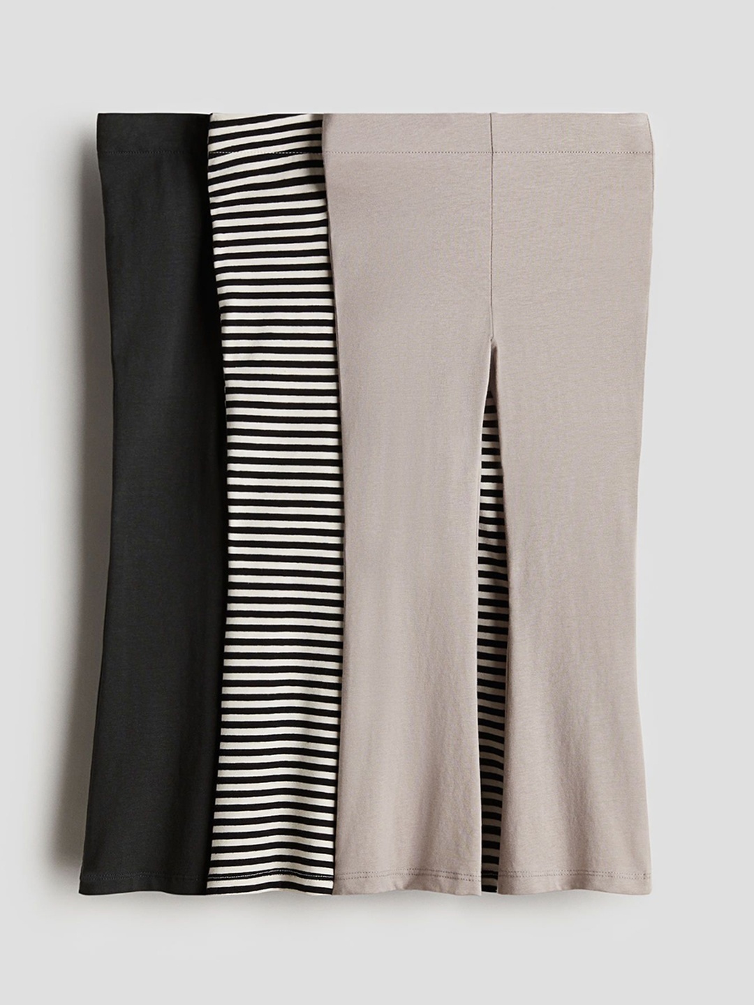 

H&M Girls Pack Of 3 Flared Leggings, Beige
