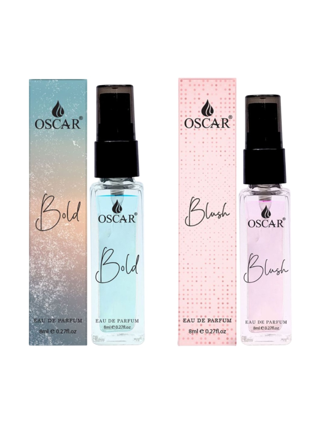 

OSCAR Bold & Blush Set Of 2 Long Lasting Eau De Perfume - 8 ml Each, Blue