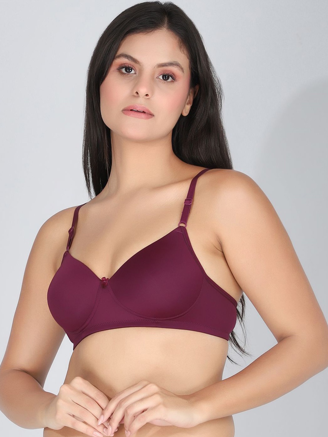 

StyFun Women Seamless Full Coverage Lightly Padded Bra, Purple