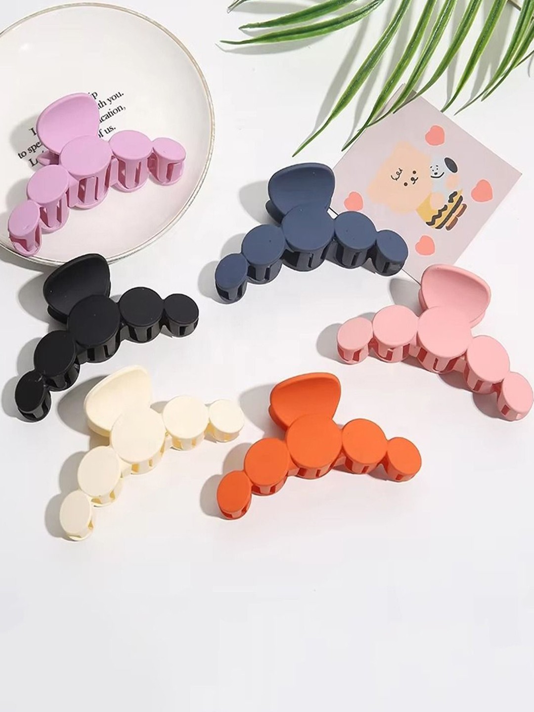 

FIMBUL Women Set of 6 Hair Claw Clip, Orange