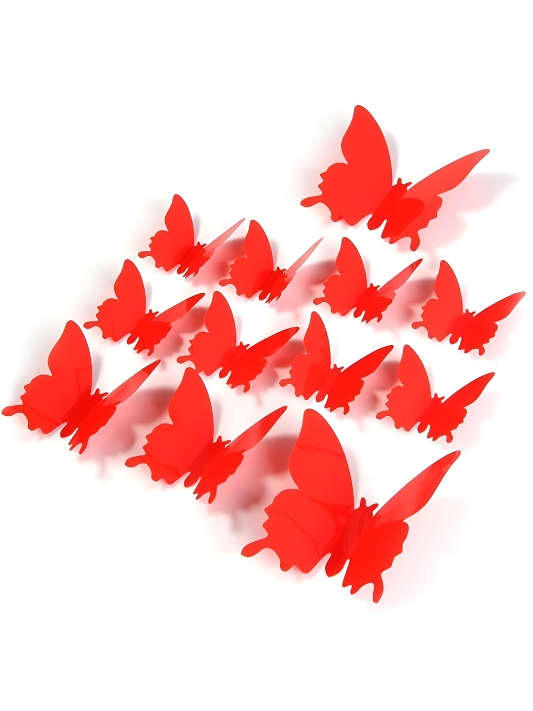 

Asian royal Red 12 Pieces Printed Water Proof Wall Sticker