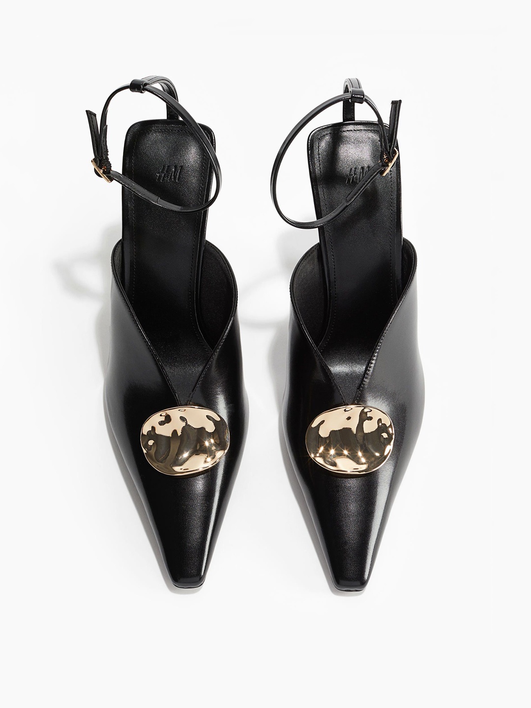 

H&M Women Metal-Detail Court Shoes, Black