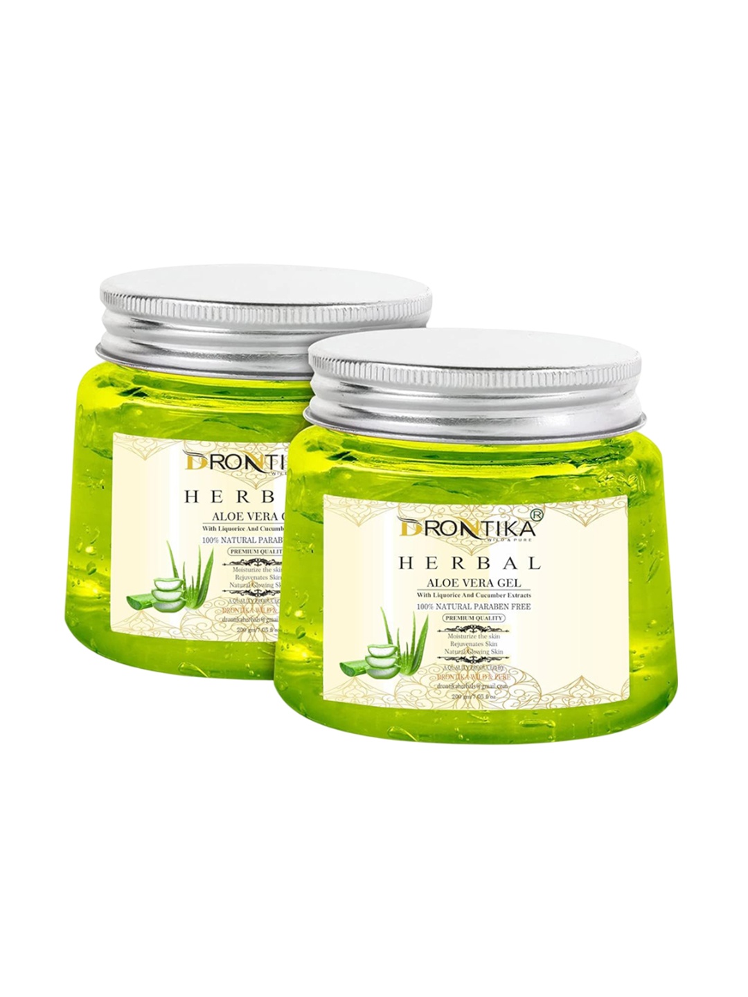 

DRONTIKA Set Of 2 Aloevera Gel - 200 g, Green