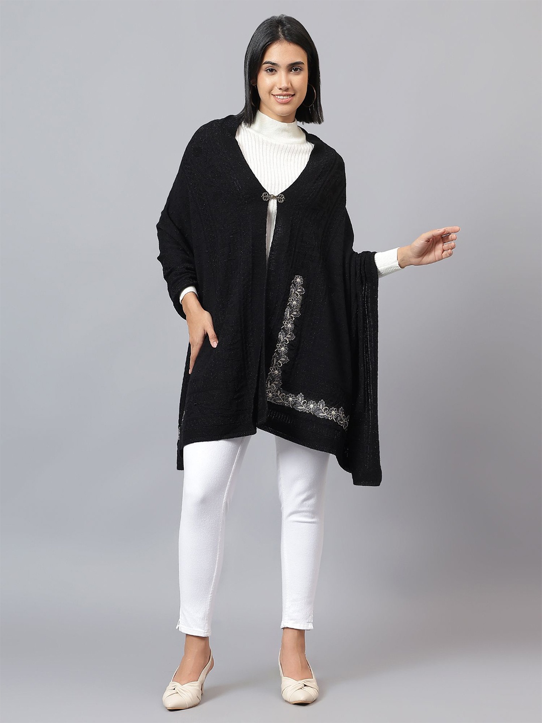 

Cantabil Women Stole, Black