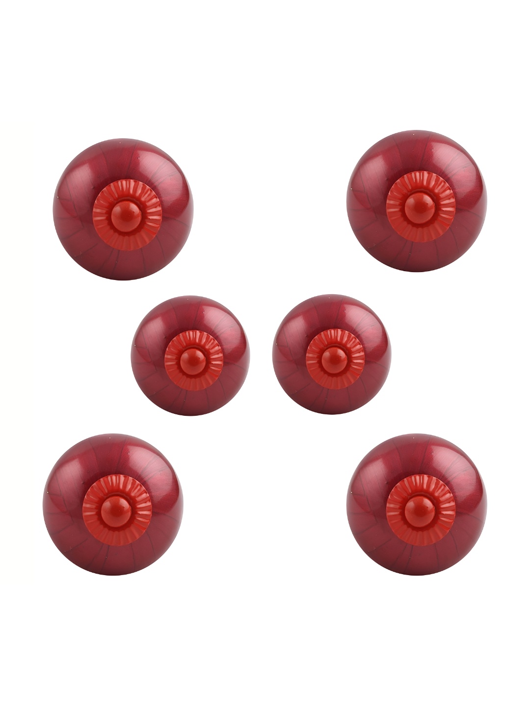 

Indianshelf 6-Pcs Red Ceramic Round Knobs