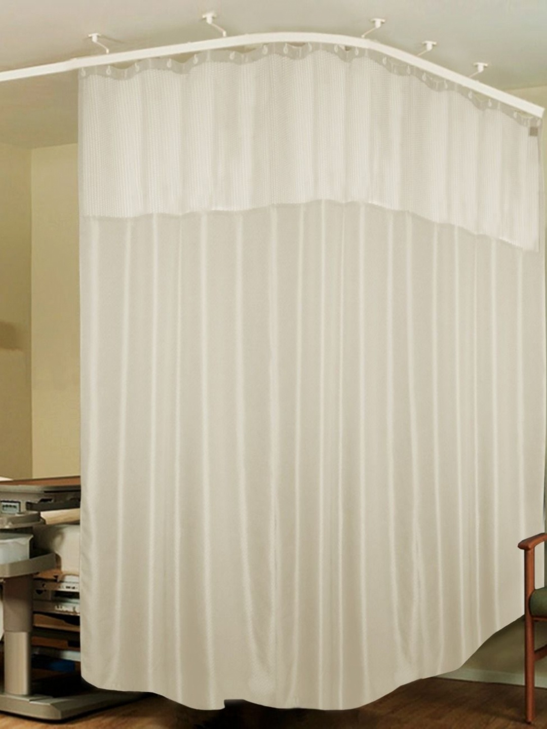 

Lushomes Cream-Coloured Long Door Curtain