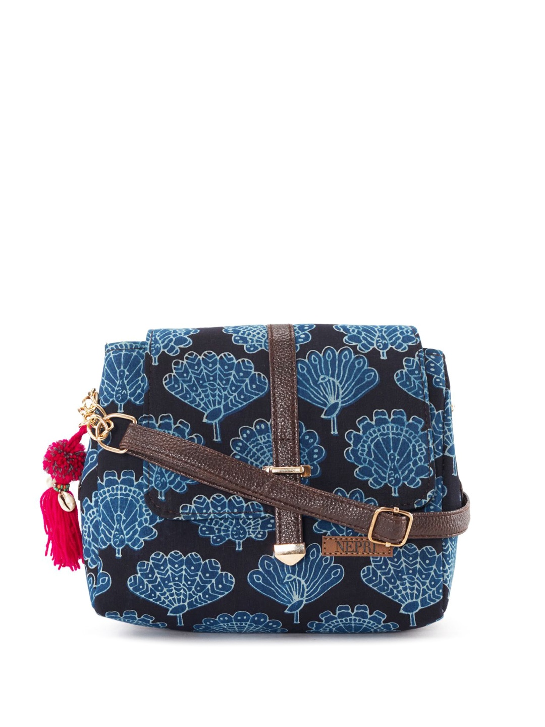 

NEPRI Animal Printed Sling Bag, Black