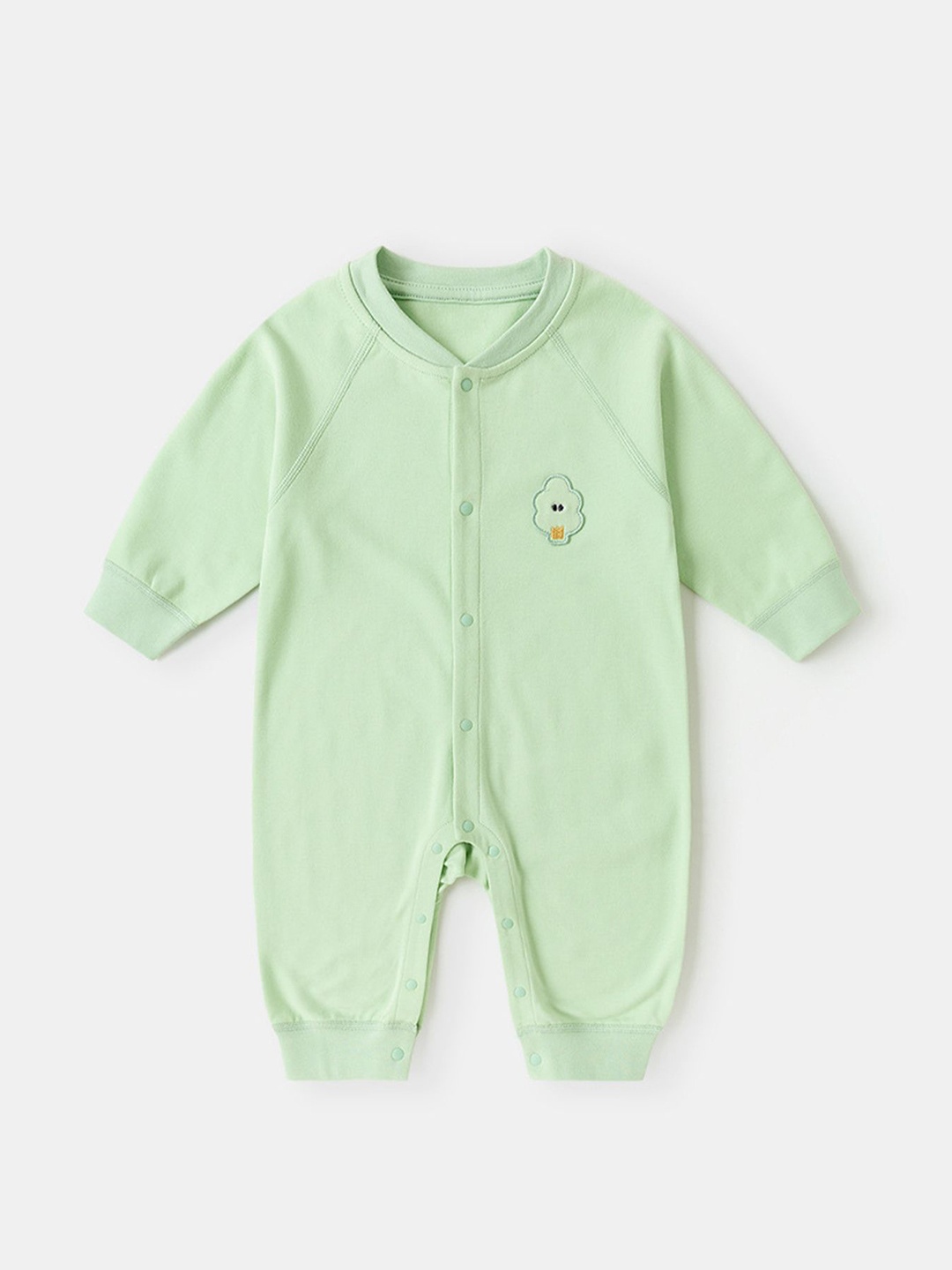 

LULU & SKY Girls Pure Cotton Rompers, Green