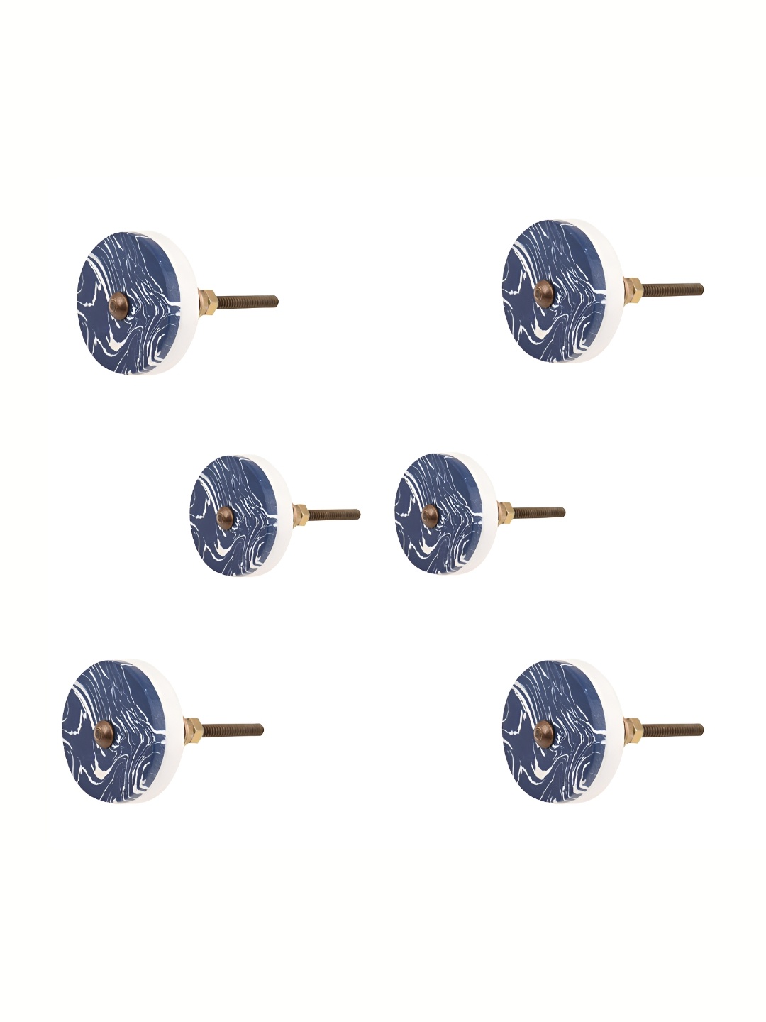 

Indianshelf Blue & White 6 Pieces Printed Ceramic Knobs