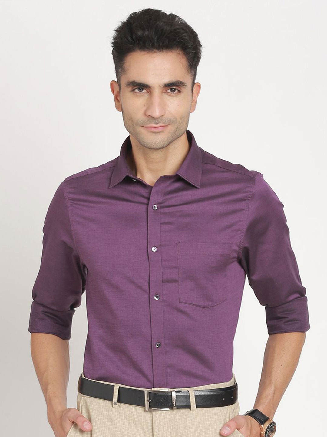 

Turtle Men Standard Opaque Formal Shirt, Purple