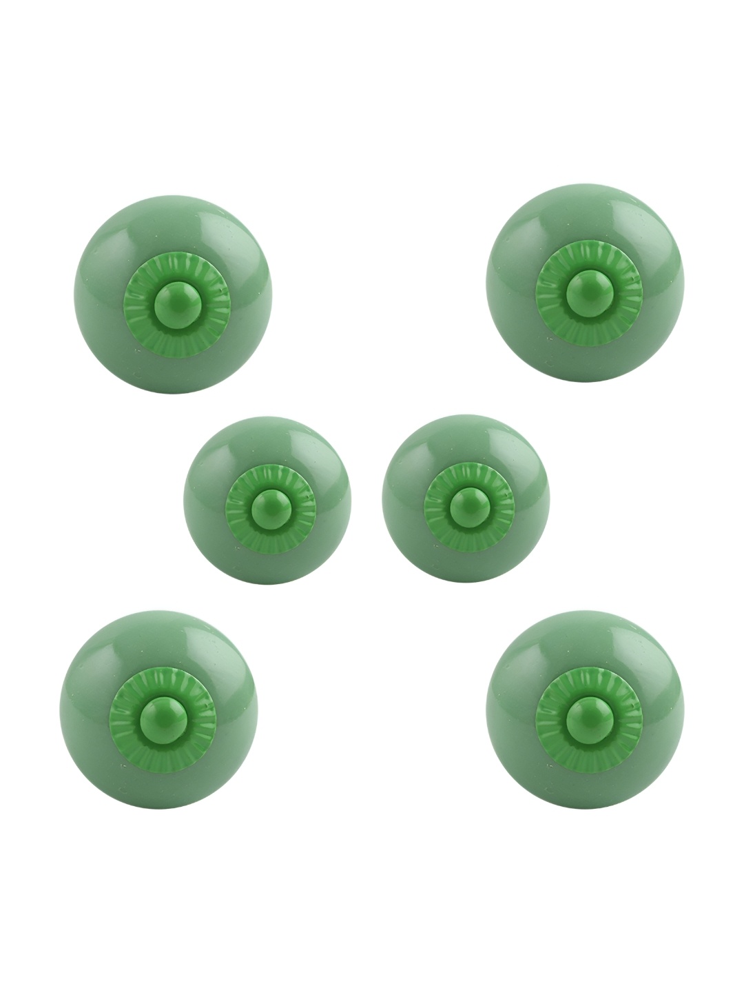 

Indianshelf 6-Pcs Green Textured Ceramic Knobs