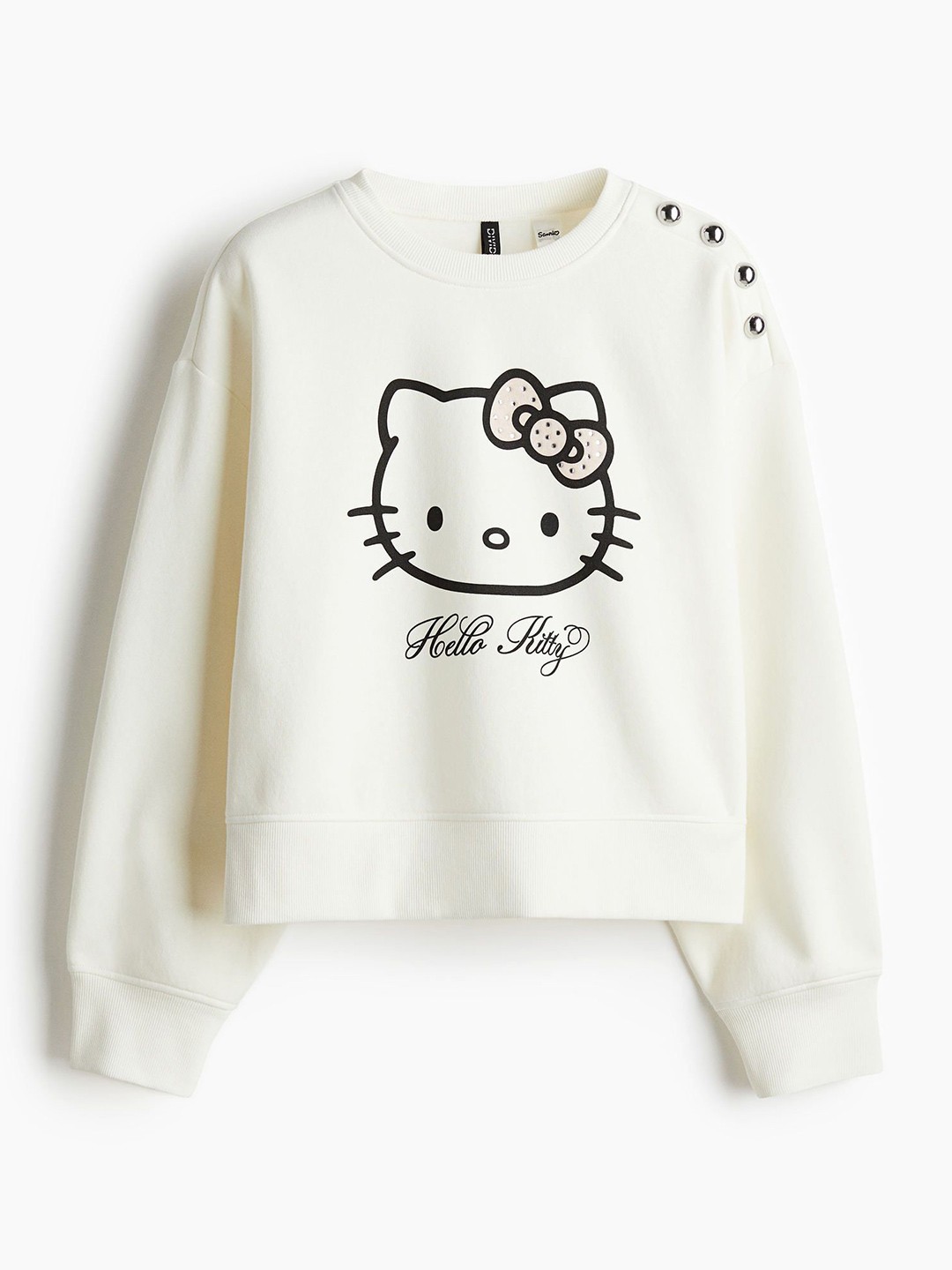 

H&M Motif-Detail Sweatshirt, White