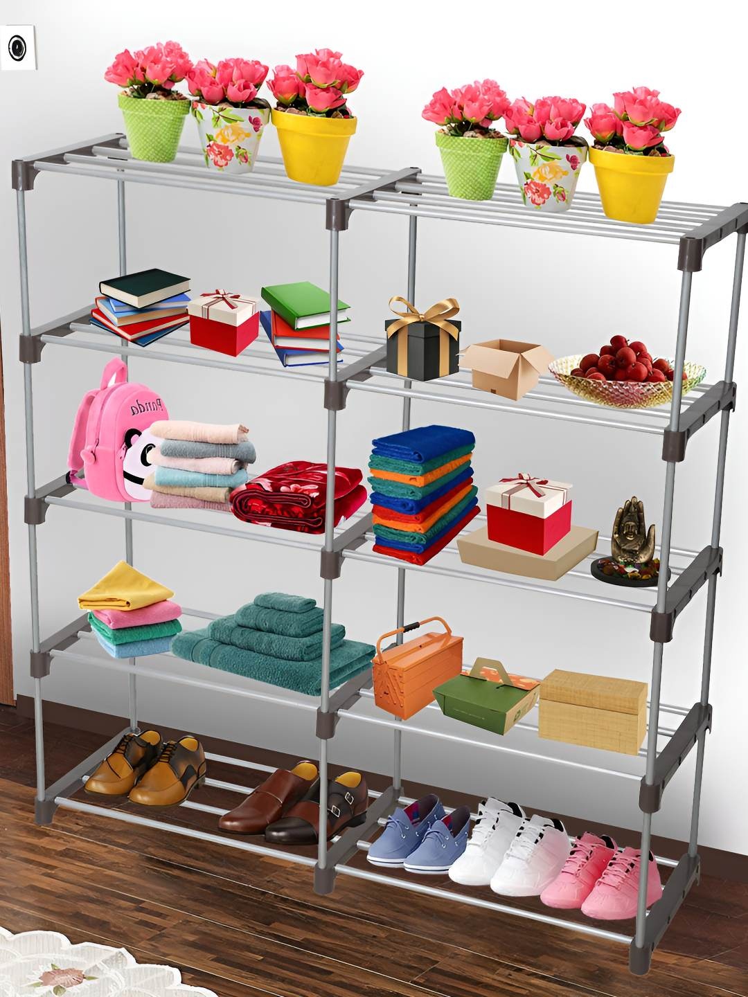 

Decent Hut 10 Shelves Portable Shoe Rack, Brown