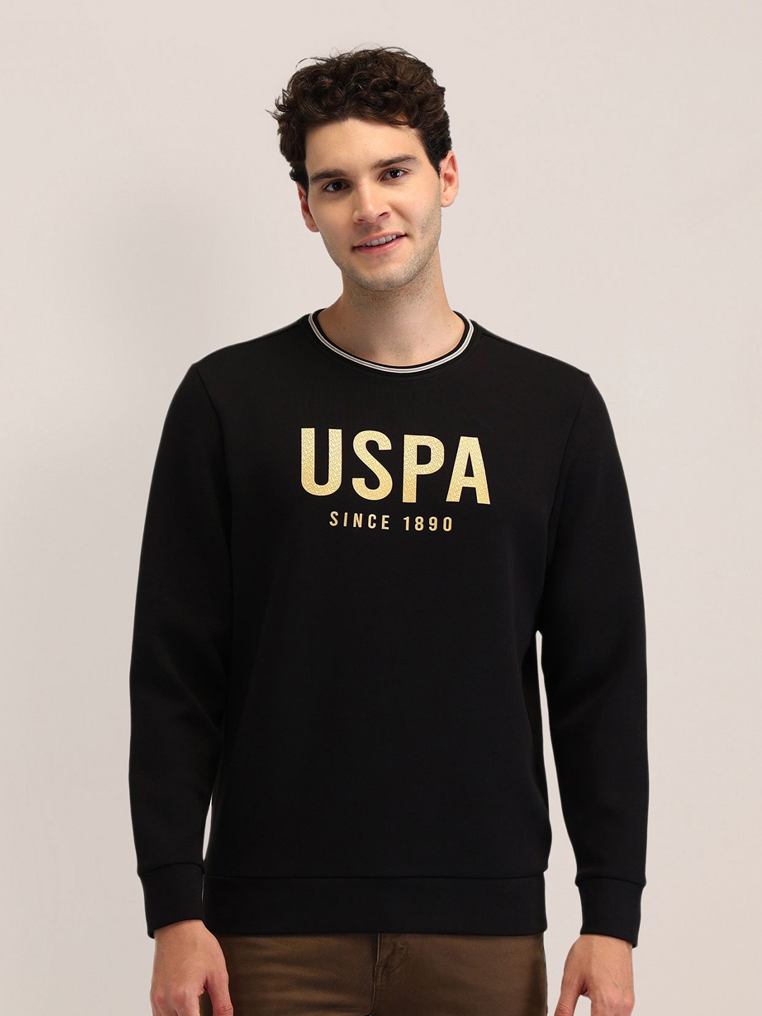 

U.S. Polo Assn. Men Printed Sweatshirt, Black
