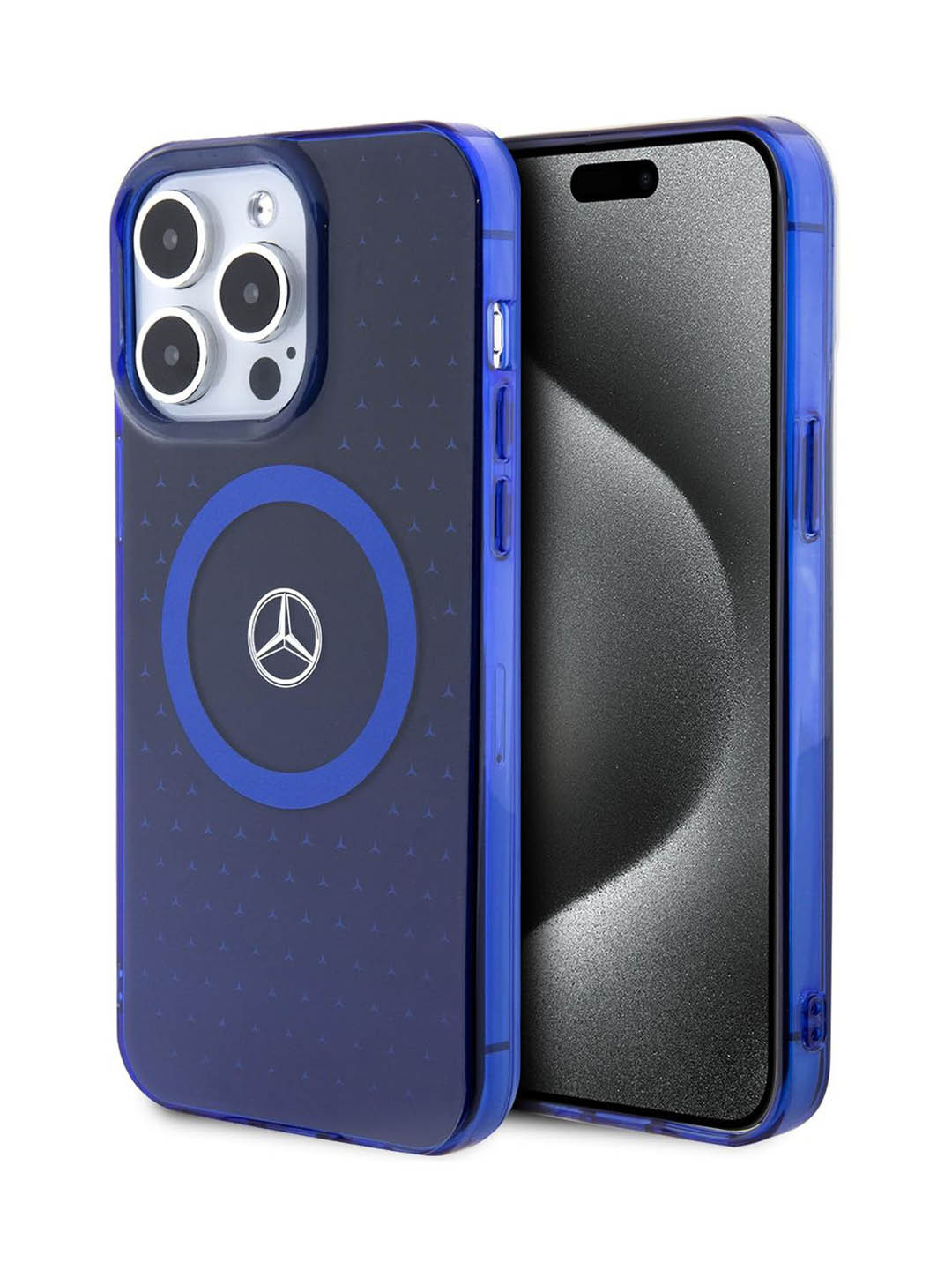 

CG MOBILE Blue Star Pattern iPhone 15 Pro Mb Double Layer Magsafe Case