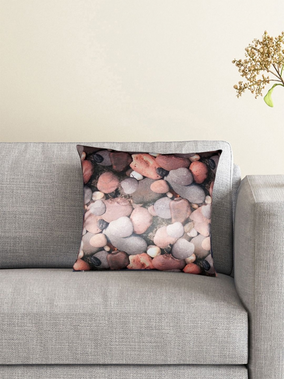 

Lushomes Brown & Beige Abstract Printed Square Cushion Covers