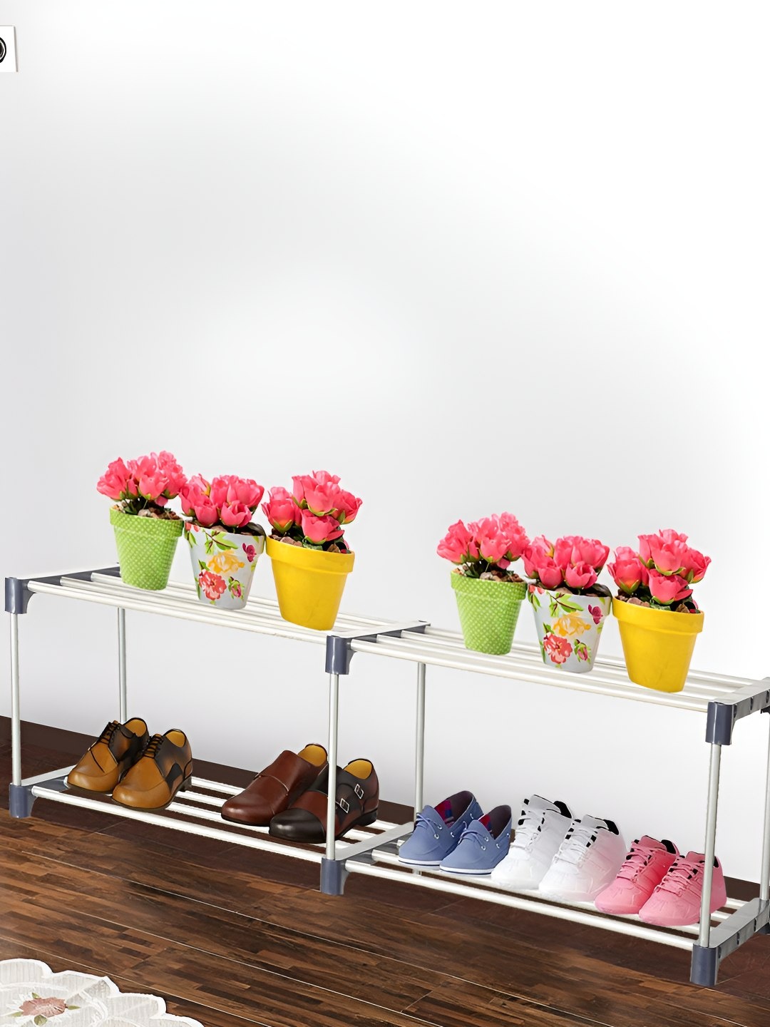 

Decent Hut 4 Shelves Portable Shoe Rack, Navy blue