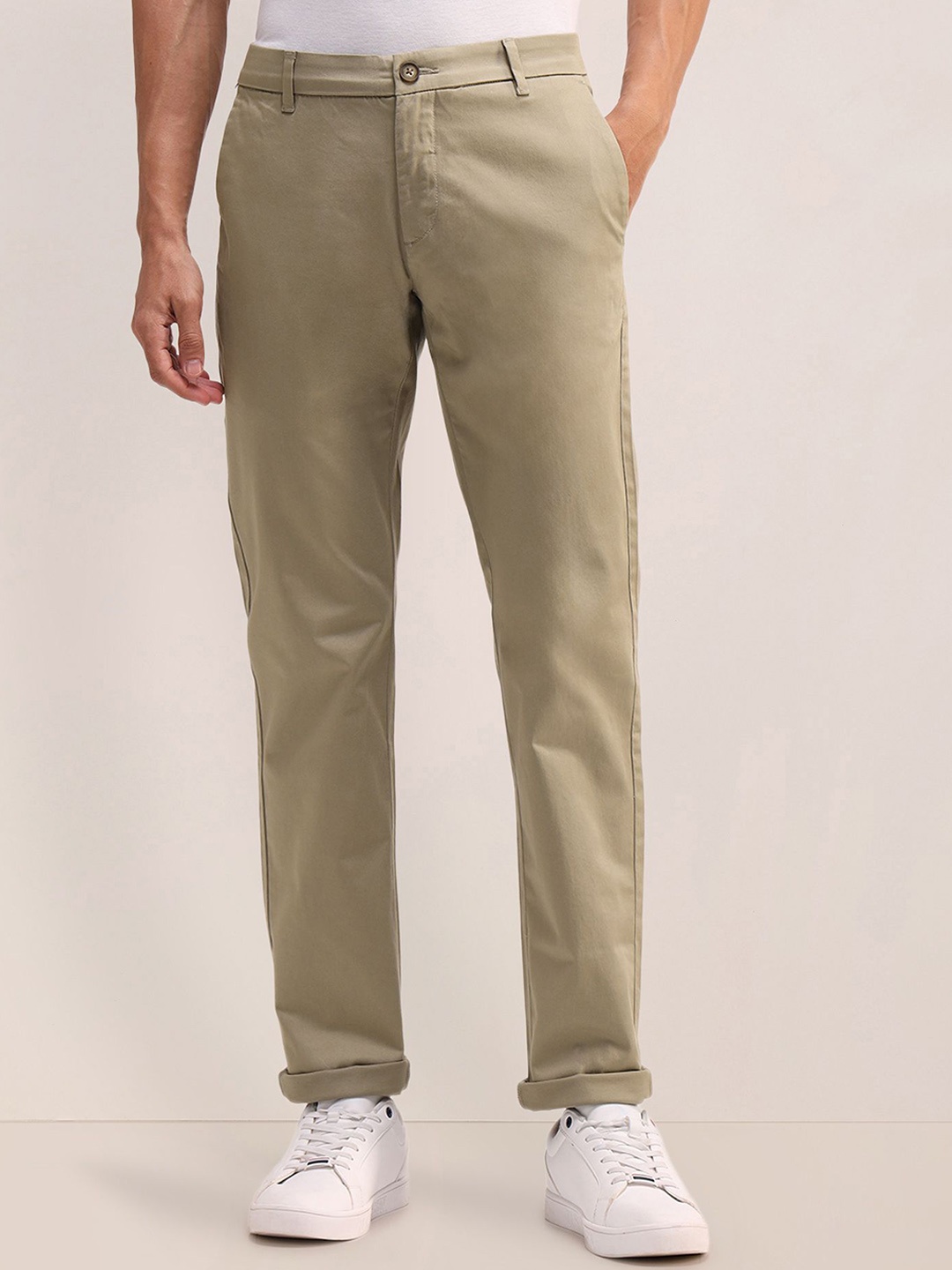 

U.S. Polo Assn. Men Smart Slim Fit Trousers, Green
