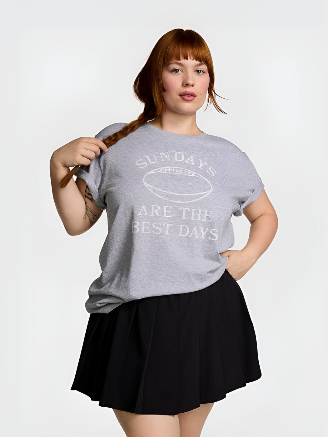 

Victoria's Secret Women Typography Printed Round Neck Cotton T-shirt, Grey