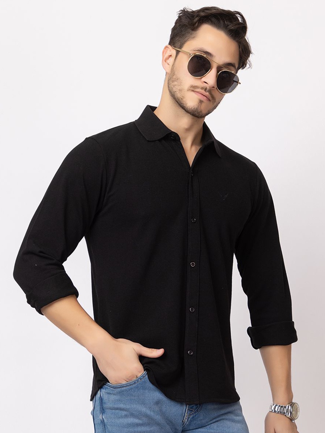 

ARIIX Men Opaque Casual Shirt, Black