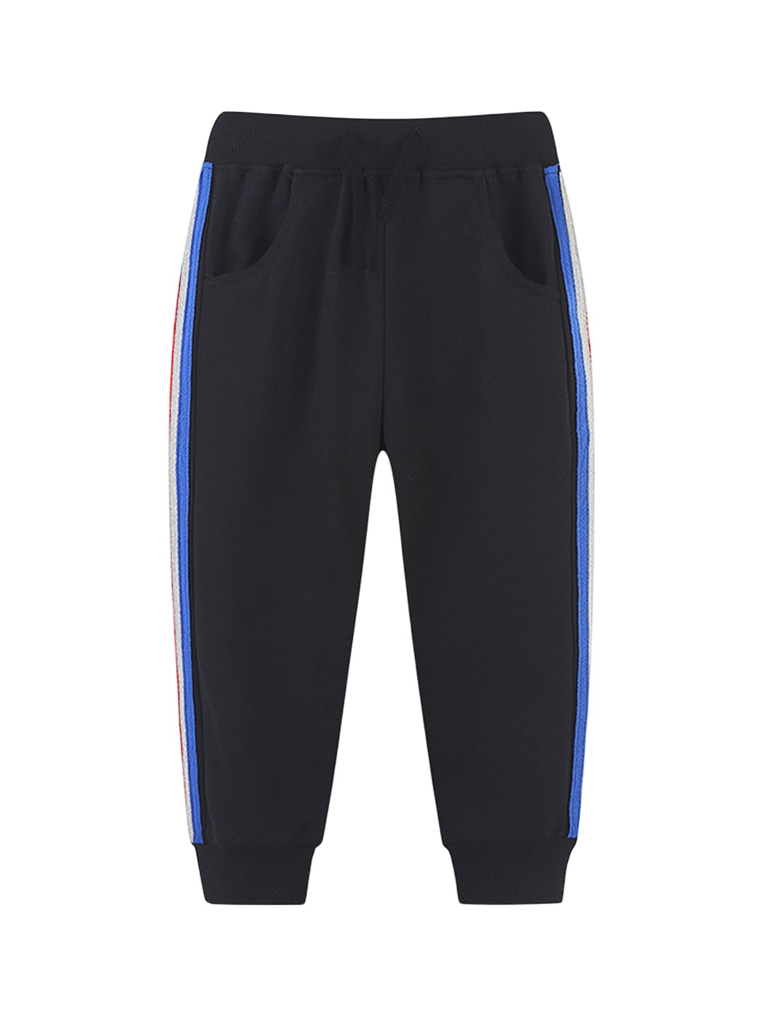 

LULU & SKY Girls Tapered Fit High-Rise Joggers Trousers, Black