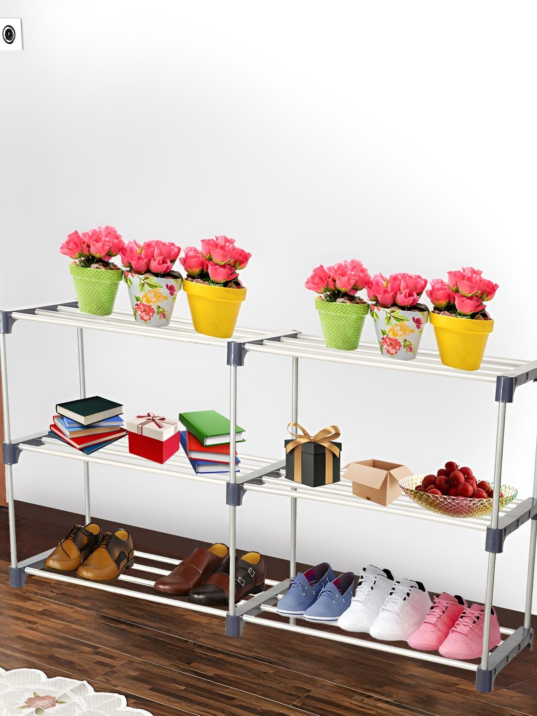 

Decent Hut 6 Shelves Portable Shoe Rack, Navy blue