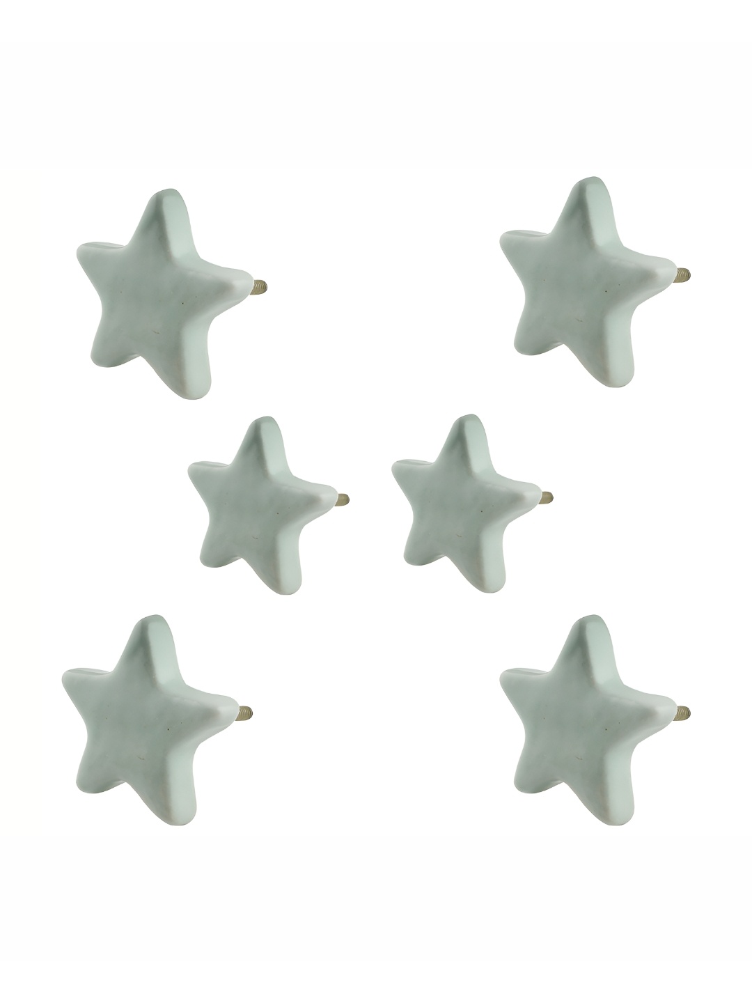 

Indianshelf 6-Pcs Green Printed Ceramic Knobs