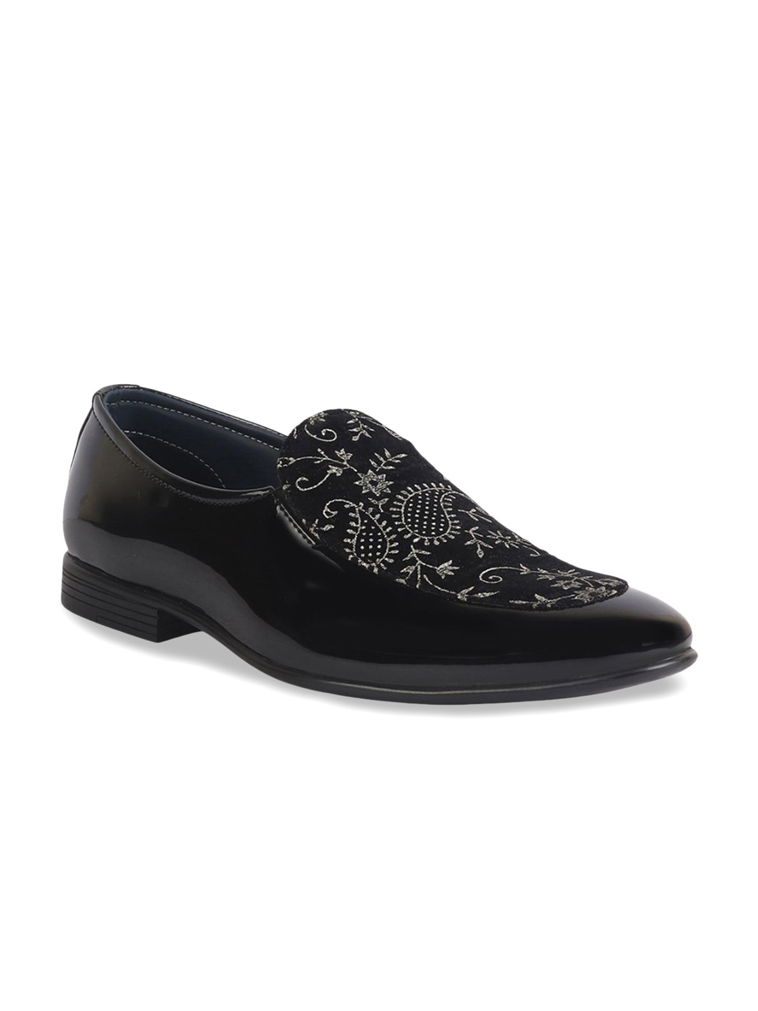 

FAUSTO Men Woven Design Loafers, Black