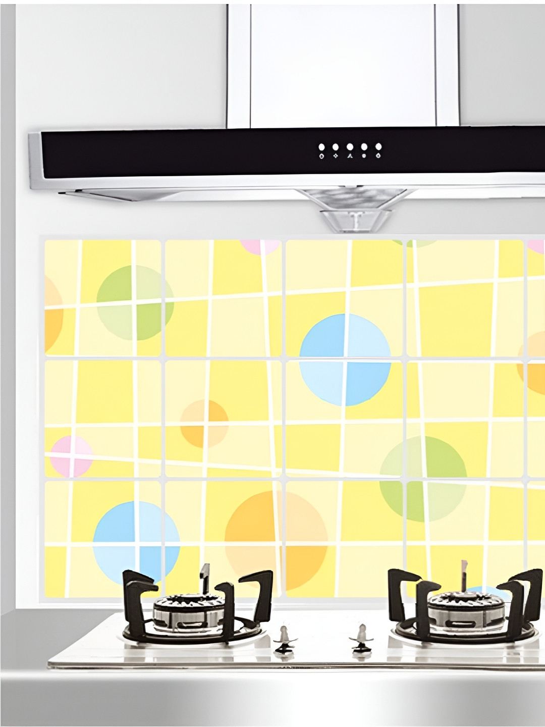 

Asian royal Yellow & Blue Printed Water Proof Wall Sticker