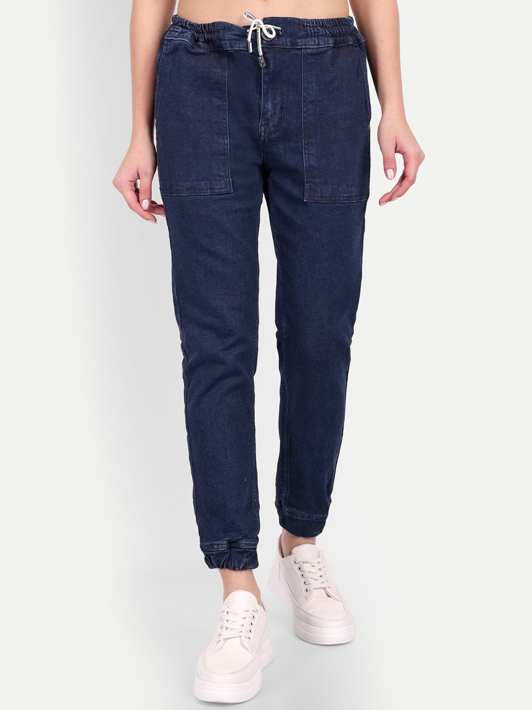 

Roadster Cotton Mid-Rise Joggers, Blue