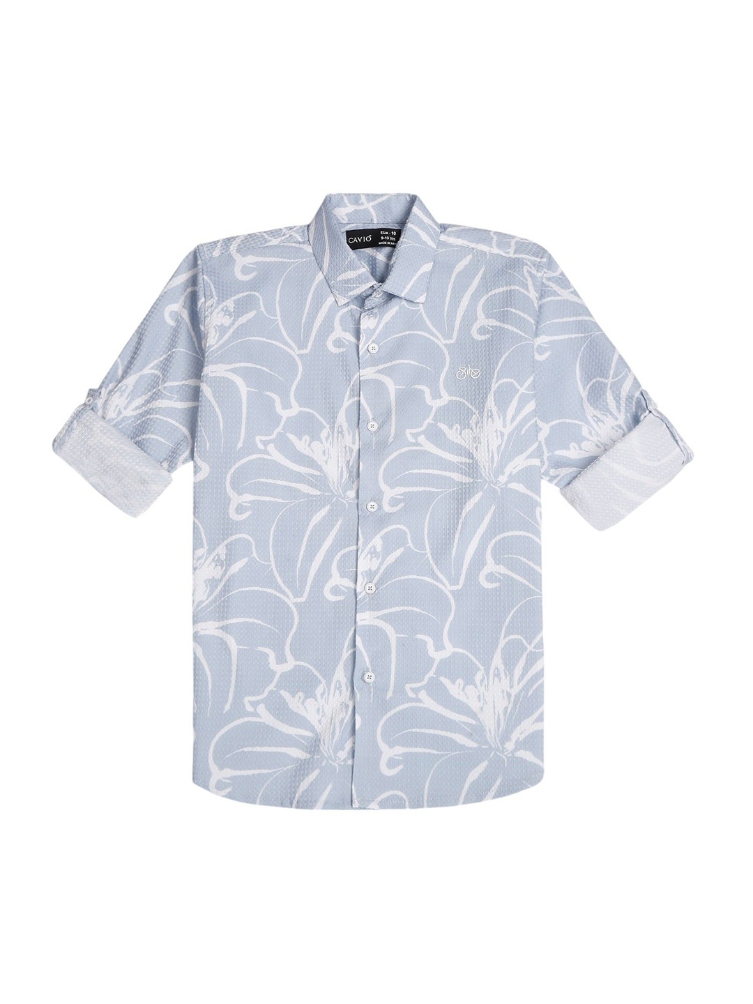 

CAVIO Boys Comfort Printed Casual Shirt, Grey