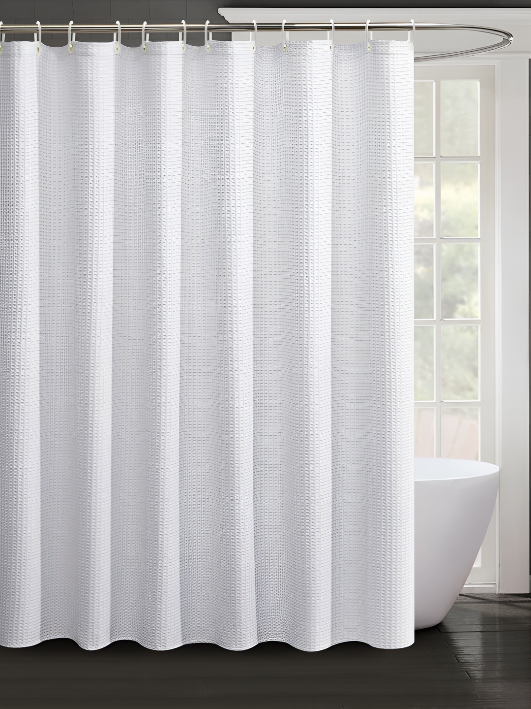 

Lushomes White Water Proof Shower Curtain