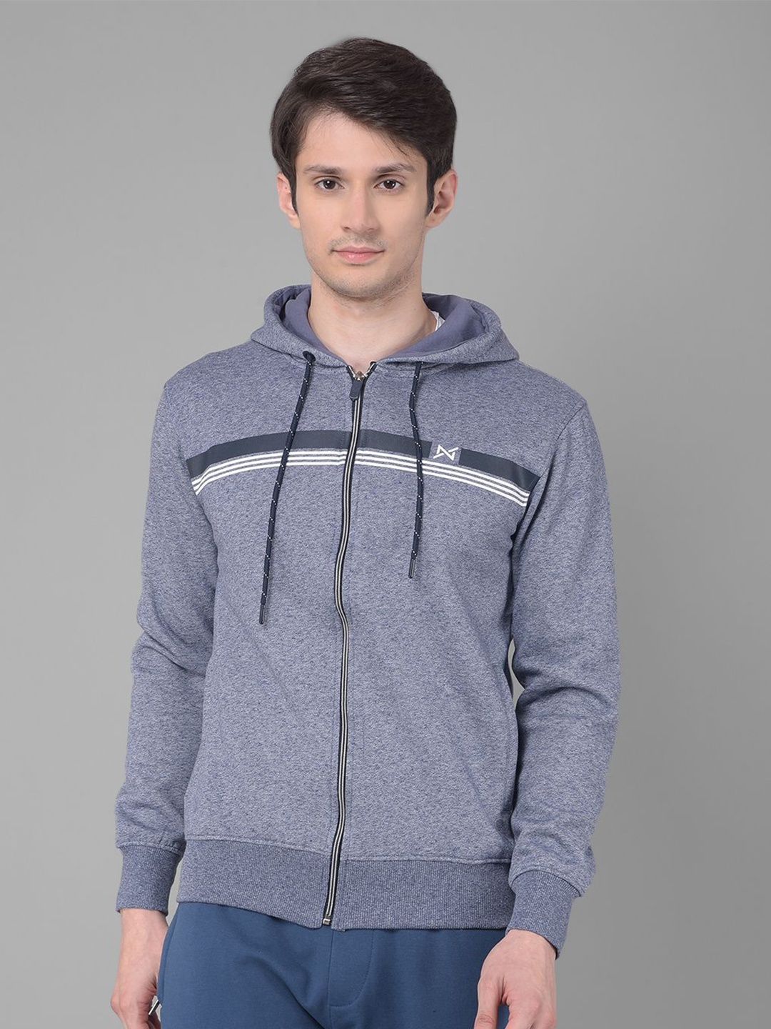 

Force NXT Men Long Sleeves Hooded Sweatshirt, Navy blue