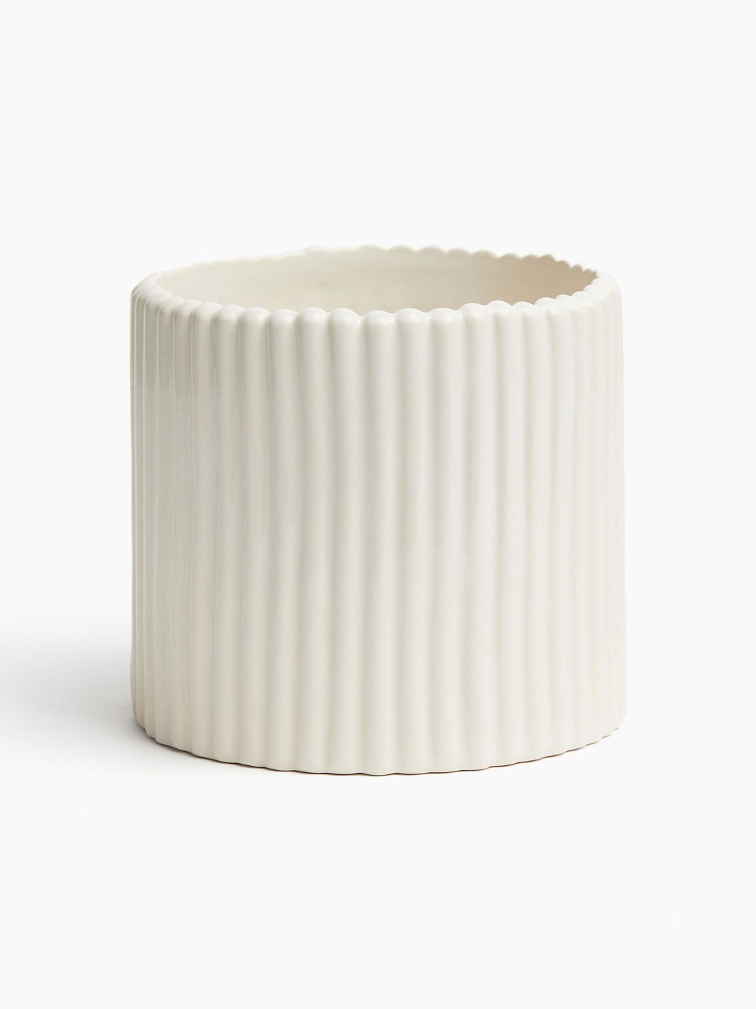 

H&M White Stoneware Plant Pot