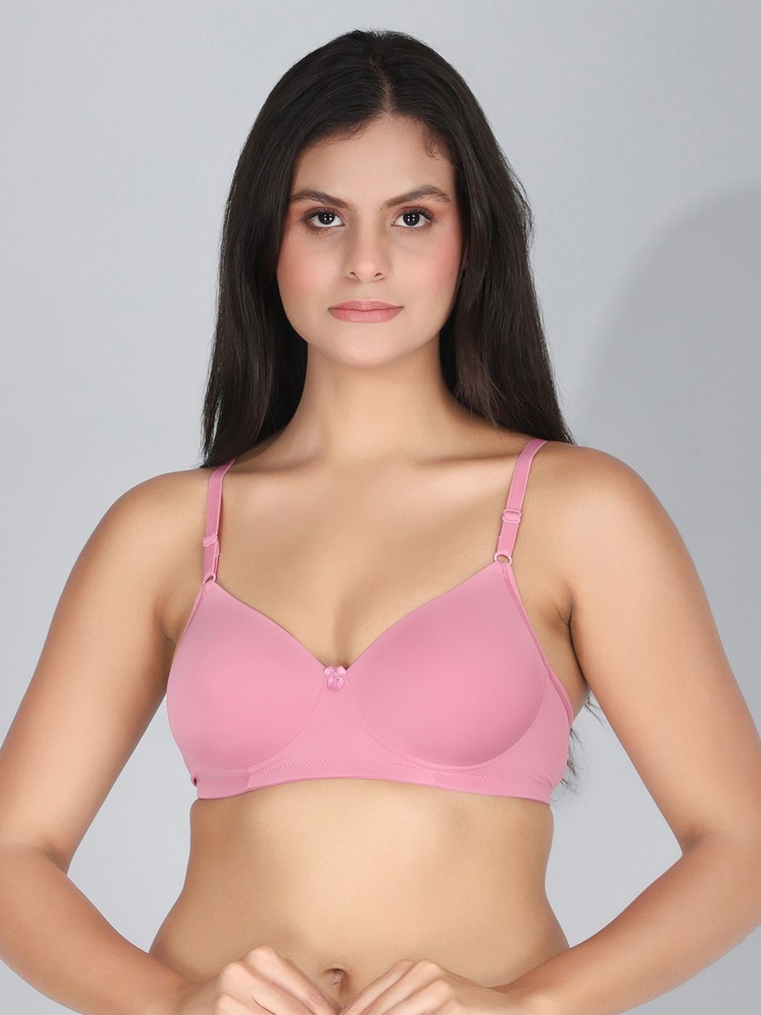 

StyFun Women Everyday Full Coverage Lightly Padded Seamless Bra, Pink