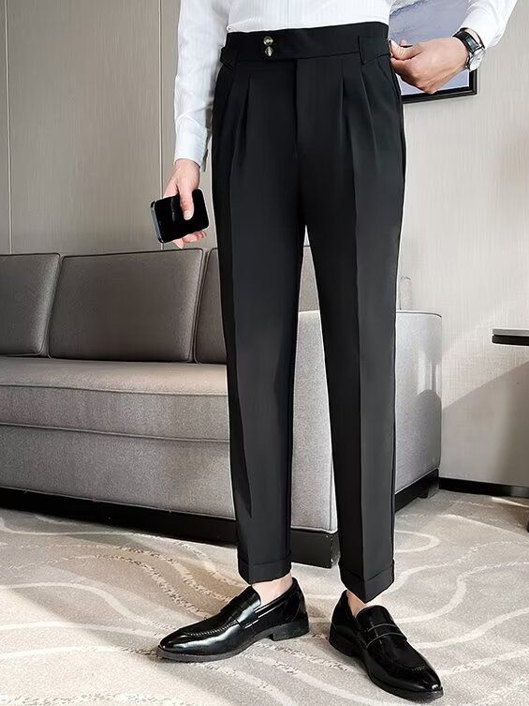 

StyleCast Men Slim Fit Trousers, Black