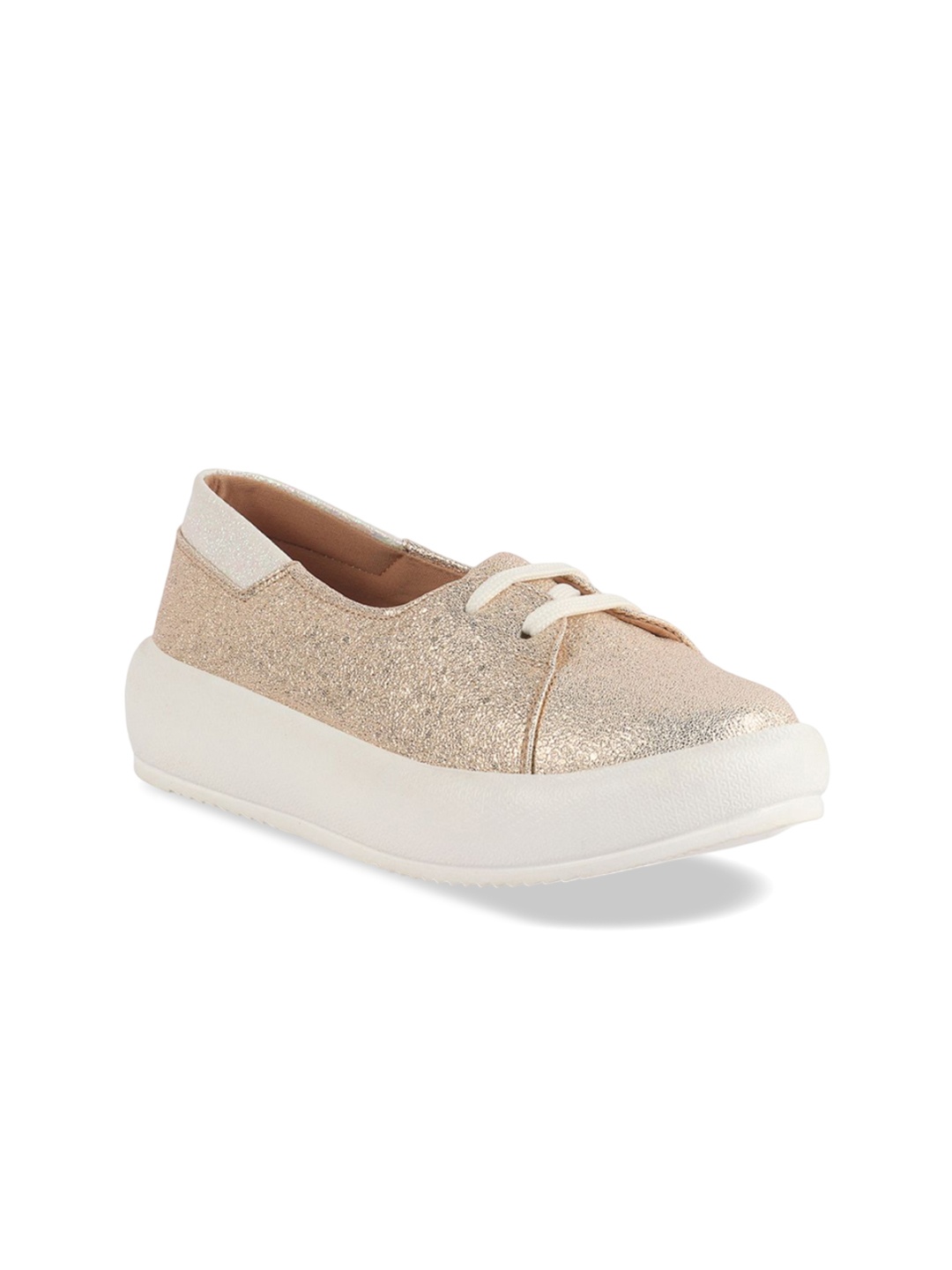 

FAUSTO Women PU Round Toe Slip-On Sneakers, Silver