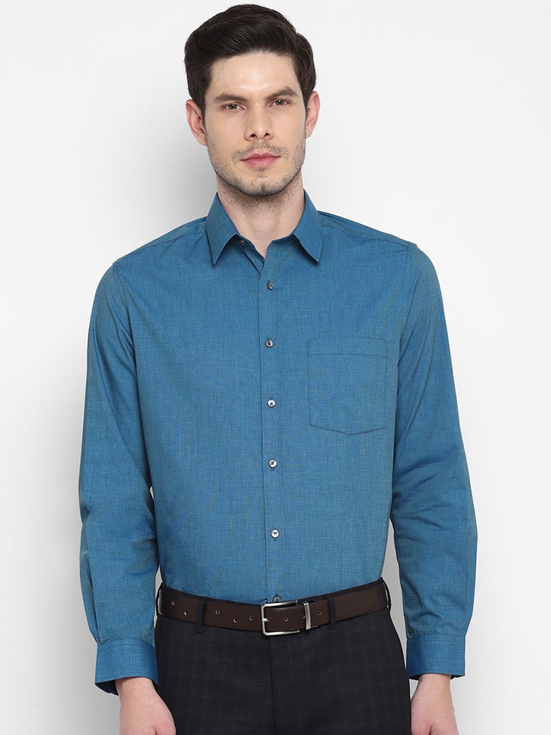 

Turtle Men Standard Opaque Formal Shirt, Blue
