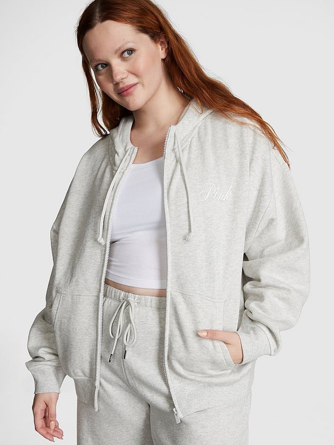 

Victoria's Secret Women Hooded Sweatshirt, Grey